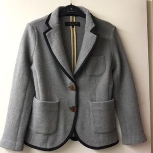 Rag & Bone Knit Blazer with Black Trim